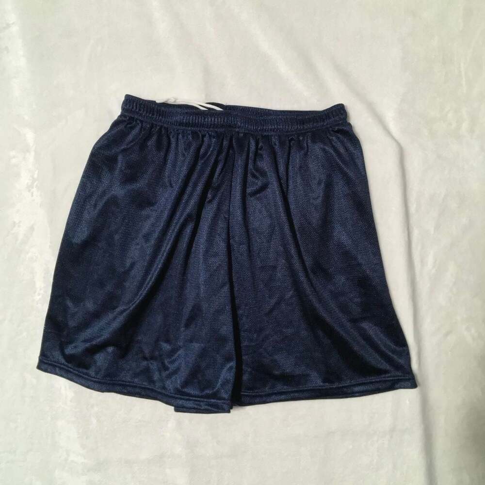 Majestic Athletic Navy Blue Mesh Athletic Shorts